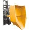 Yellow vinification tank in tilted position