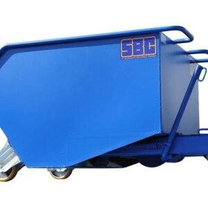 Bac à copeaux bleu 400 litres sur roues