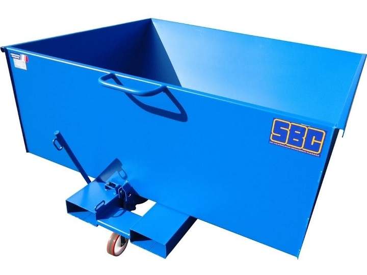 Petite benne économique bleue 900 litres sur roues