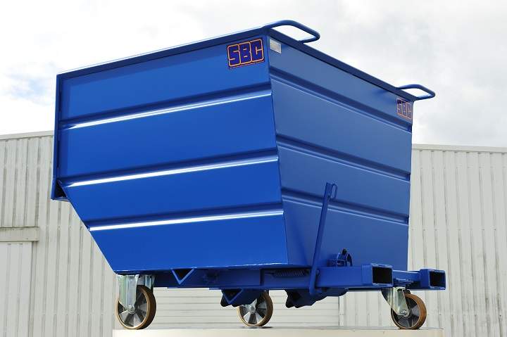 Benne bleue renforcée grande largeur 1350L
