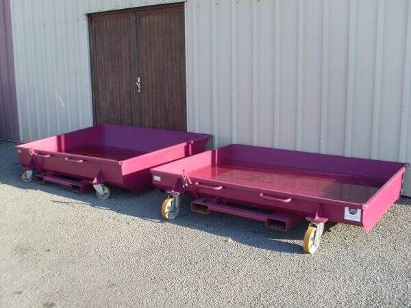 Bennes basculantes roses faible hauteur