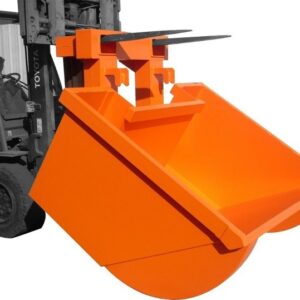 Reinforced skip with progressive orange emptying