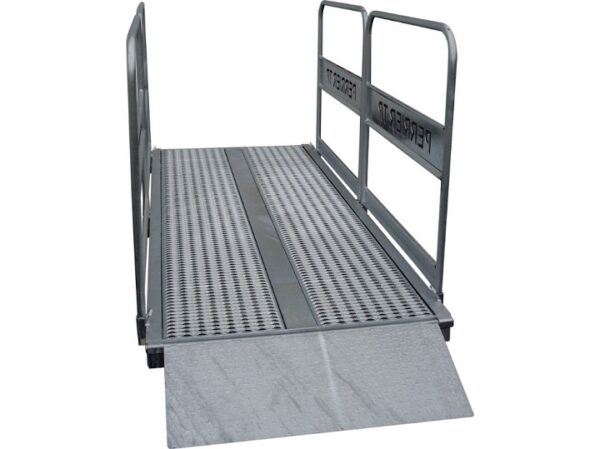 Metal pedestrian bridge