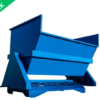 Tipper body on central pivot, blue