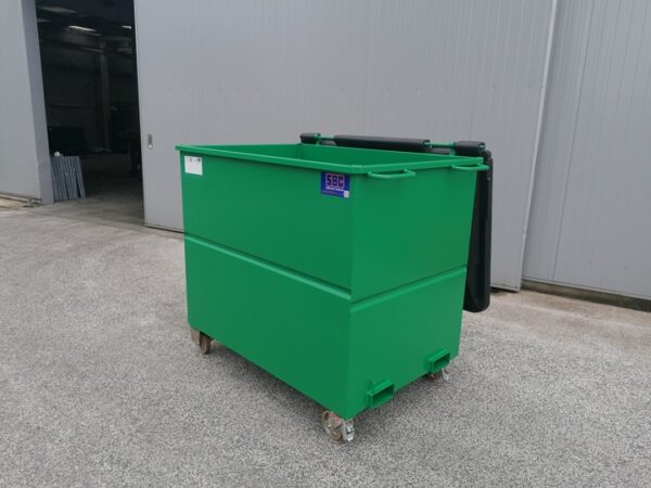 SB40 CP - Benne pour chariot à tête rotative avec couvercle en PEBD – Image 2
