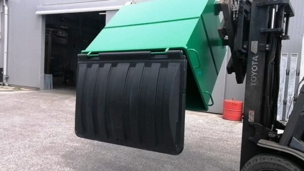 SB40 CP - Benne pour chariot à tête rotative avec couvercle en PEBD – Image 3
