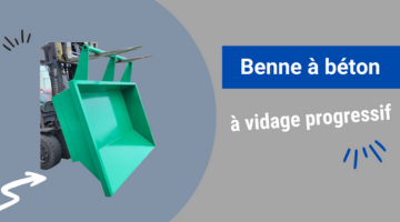 Benne à béton à vidage progressif